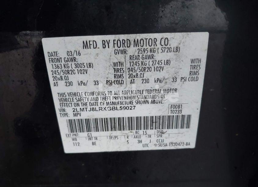 Photo 9 of 2016 Lincoln Mkx RESERVE (VIN 2LMTJ8LRXGBL59027)