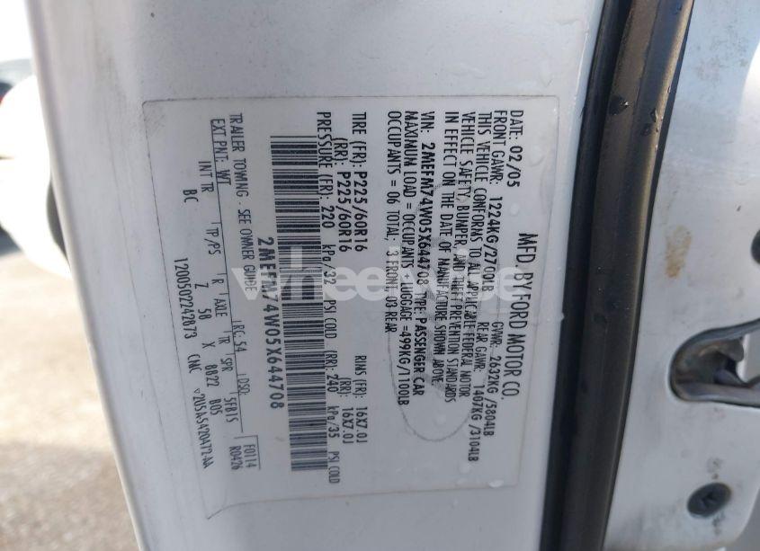 Photo 9 of 2005 Mercury Grand MARQUIS GS (VIN 2MEFM74W05X644708)