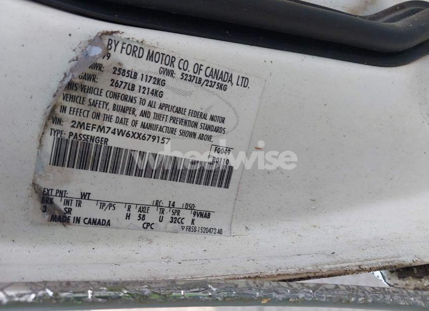 Photo 9 of 1999 Mercury Grand MARQUIS GS (VIN 2MEFM74W6XX679157)