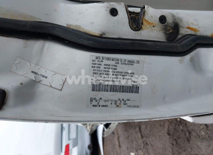 Photo 9 of 1999 Mercury Grand MARQUIS GS (VIN 2MEFM74W8XX662537)