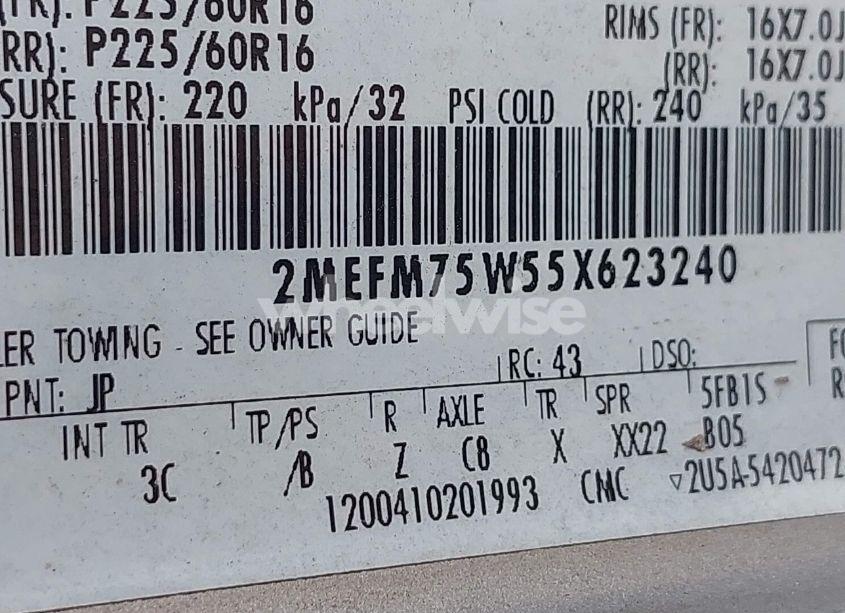 Photo 9 of 2005 Mercury Grand MARQUIS LS/LSE (VIN 2MEFM75W55X623240)