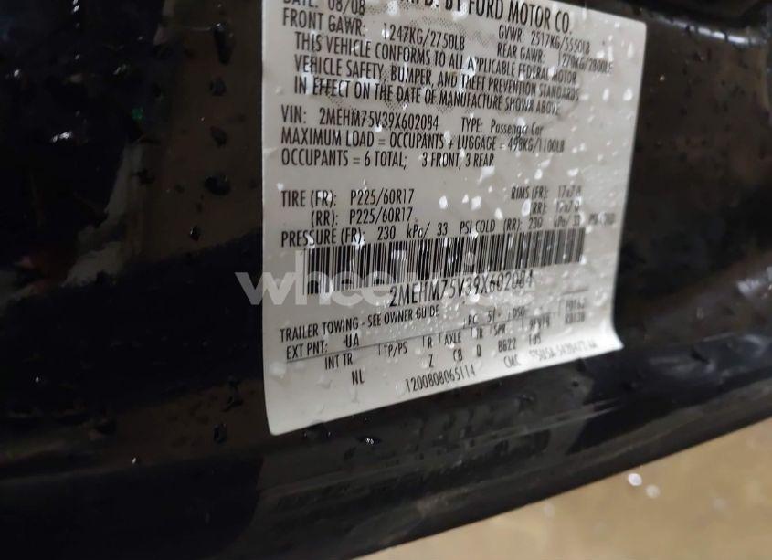 Photo 9 of 2009 Mercury Grand MARQUIS LS (FLEET ONLY) (VIN 2MEHM75V39X602084)