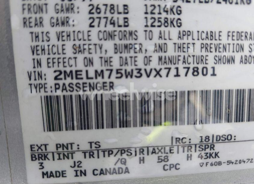 Photo 9 of 1997 Mercury Grand MARQUIS LS (VIN 2MELM75W3VX717801)