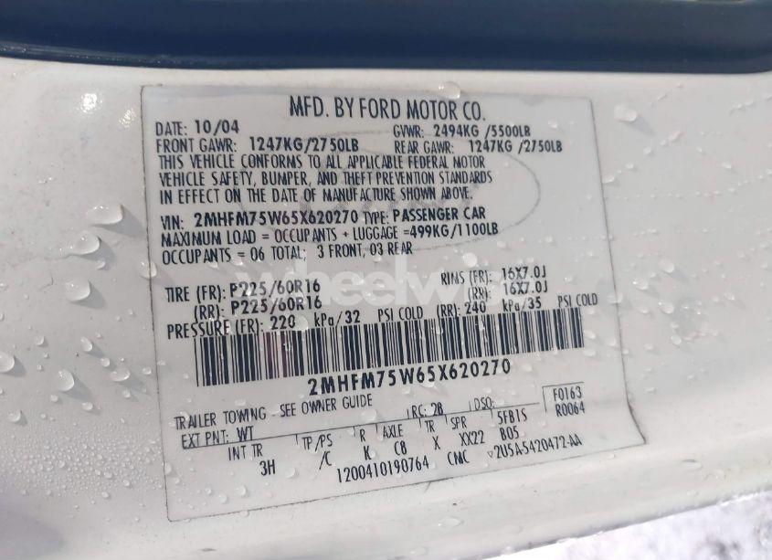 Photo 9 of 2005 Mercury Grand MARQUIS LS/LSE (VIN 2MHFM75W65X620270)