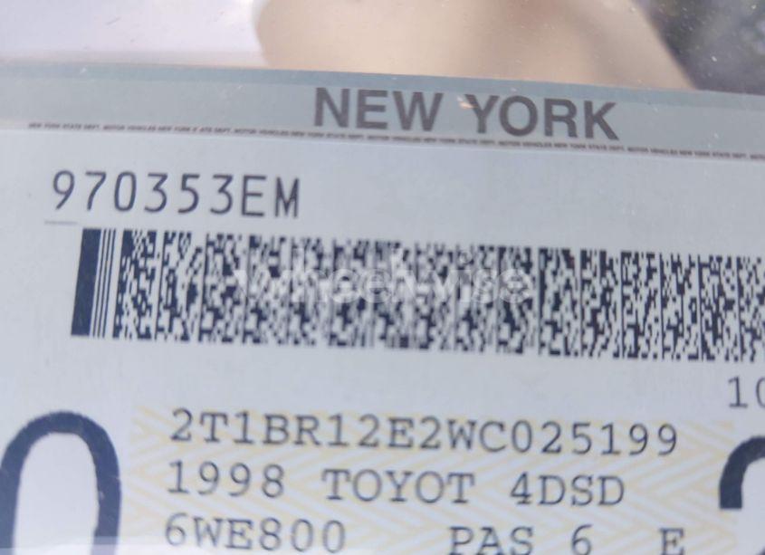 Photo 12 of 1998 Toyota Corolla VE (VIN 2T1BR12E2WC025199)