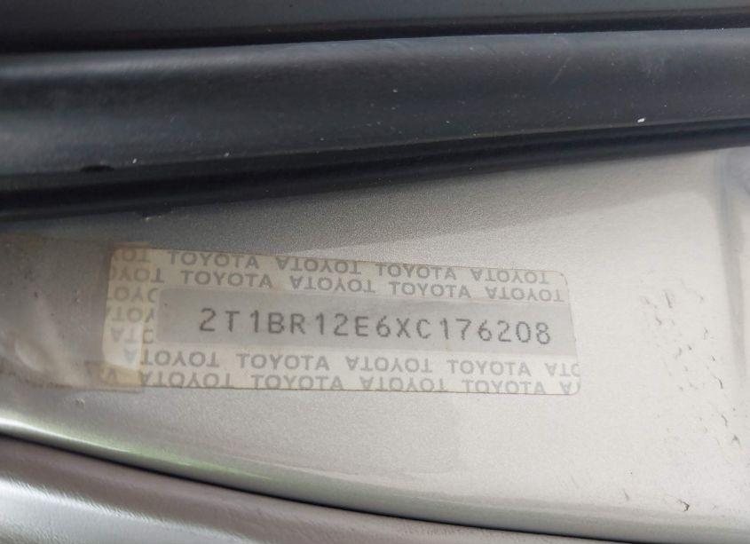 Photo 9 of 1999 Toyota Corolla VE (VIN 2T1BR12E6XC176208)