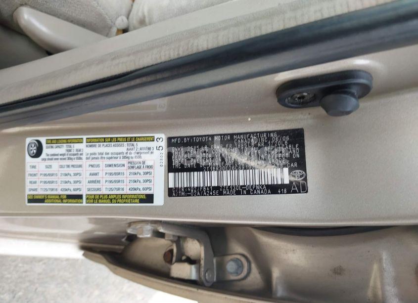 Photo 9 of 2006 Toyota Corolla LE (VIN 2T1BR30E26C691929)