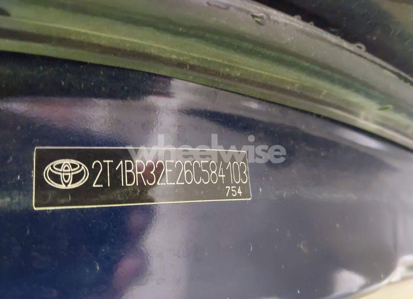 Photo 9 of 2006 Toyota Corolla LE (VIN 2T1BR32E26C584103)