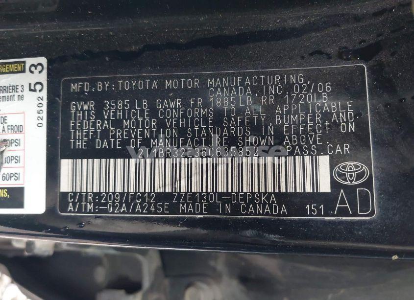 Photo 9 of 2006 Toyota Corolla S (VIN 2T1BR32E36C635852)