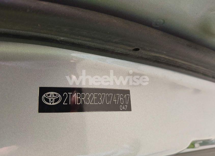 Photo 9 of 2007 Toyota Corolla CE (VIN 2T1BR32E37C747617)