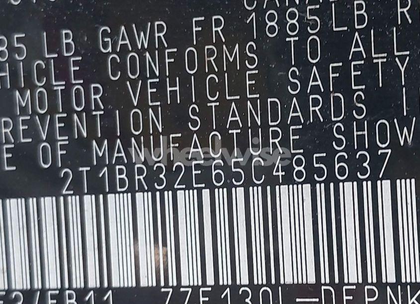 Photo 9 of 2005 Toyota Corolla LE (VIN 2T1BR32E65C485637)