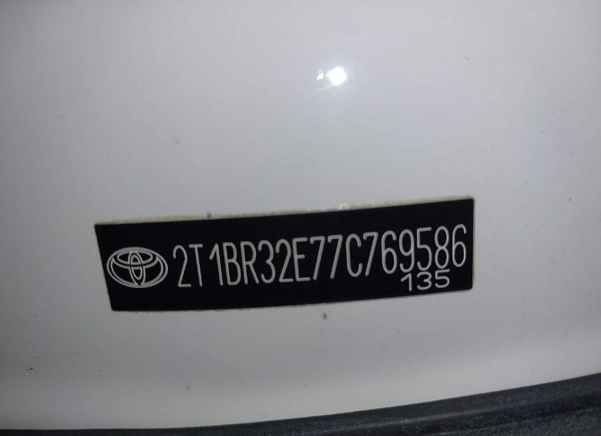 Photo 18 of 2007 Toyota Corolla CE (VIN 2T1BR32E77C769586)