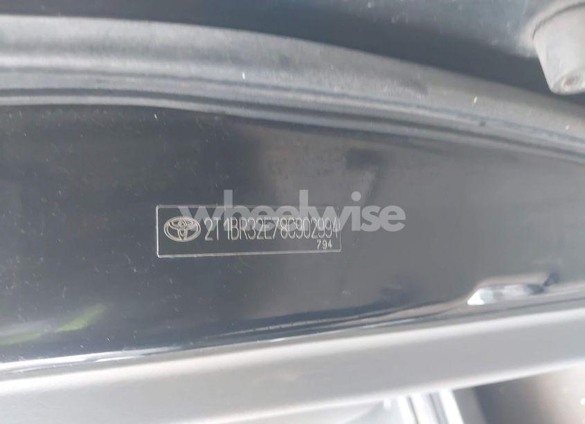 Photo 9 of 2008 Toyota Corolla CE (VIN 2T1BR32E78C902994)