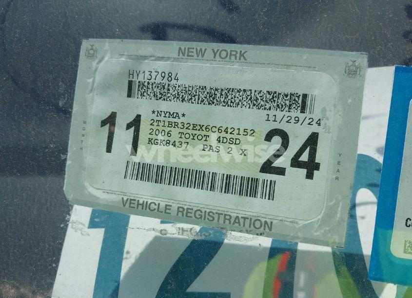 Photo 14 of 2006 Toyota Corolla CE (VIN 2T1BR32EX6C642152)