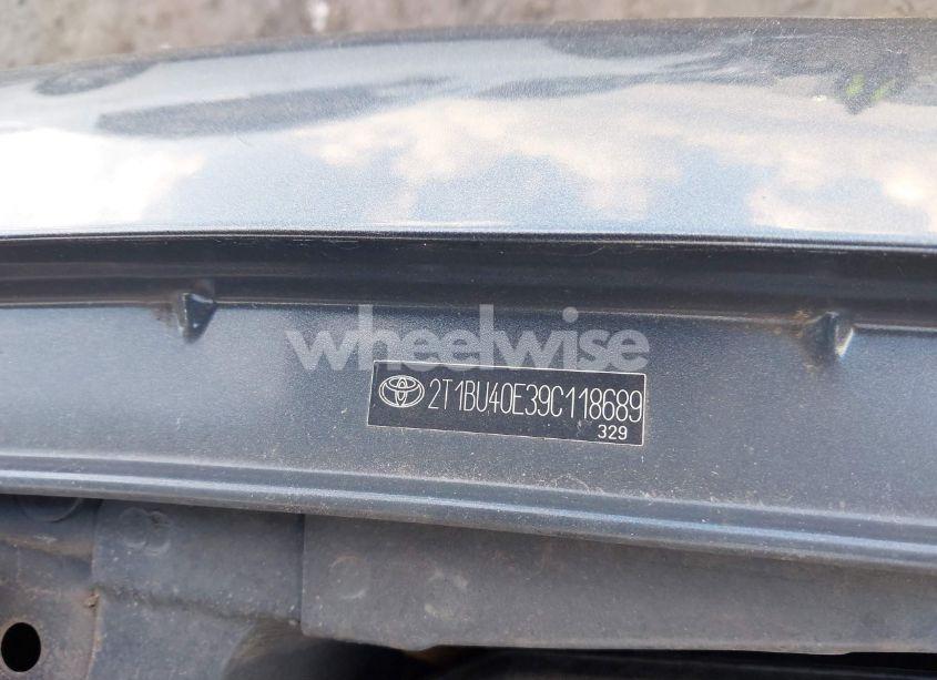 Photo 9 of 2009 Toyota Corolla LE (VIN 2T1BU40E39C118689)