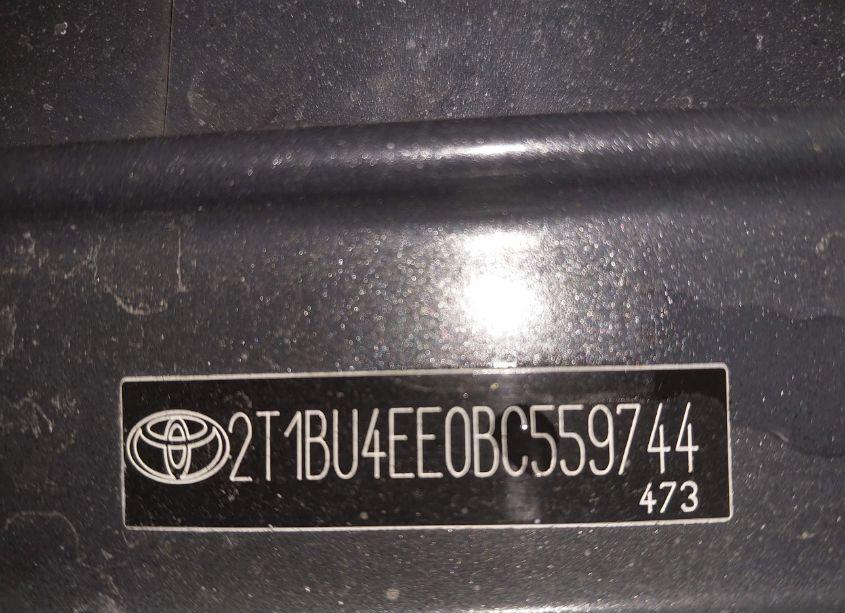 Photo 17 of 2011 Toyota Corolla LE (VIN 2T1BU4EE0BC559744)