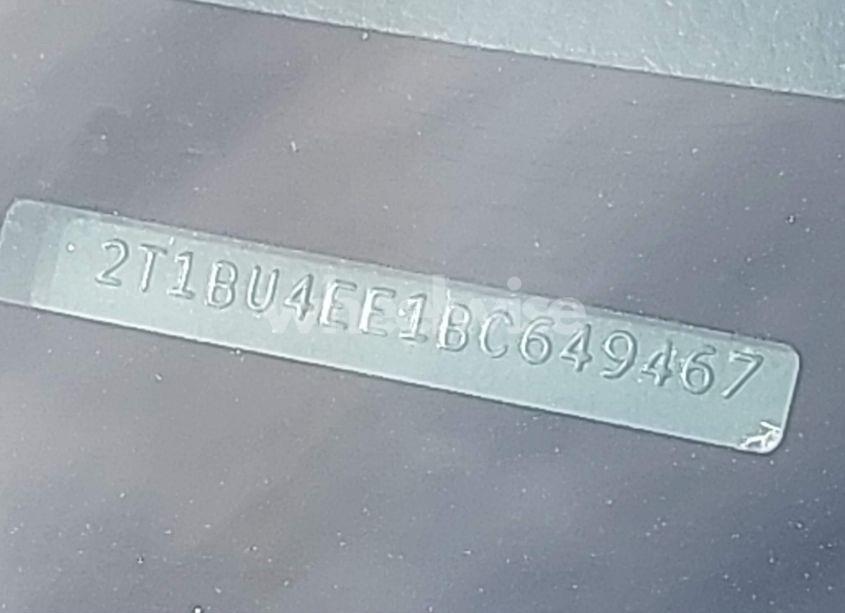 Photo 9 of 2011 Toyota Corolla S (VIN 2T1BU4EE1BC649467)