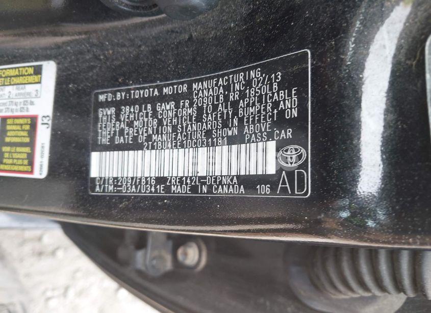 Photo 9 of 2013 Toyota Corolla LE (VIN 2T1BU4EE1DC031181)