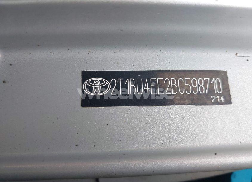 Photo 9 of 2011 Toyota Corolla LE (VIN 2T1BU4EE2BC598710)