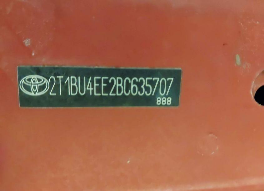 Photo 9 of 2011 Toyota Corolla LE (VIN 2T1BU4EE2BC635707)