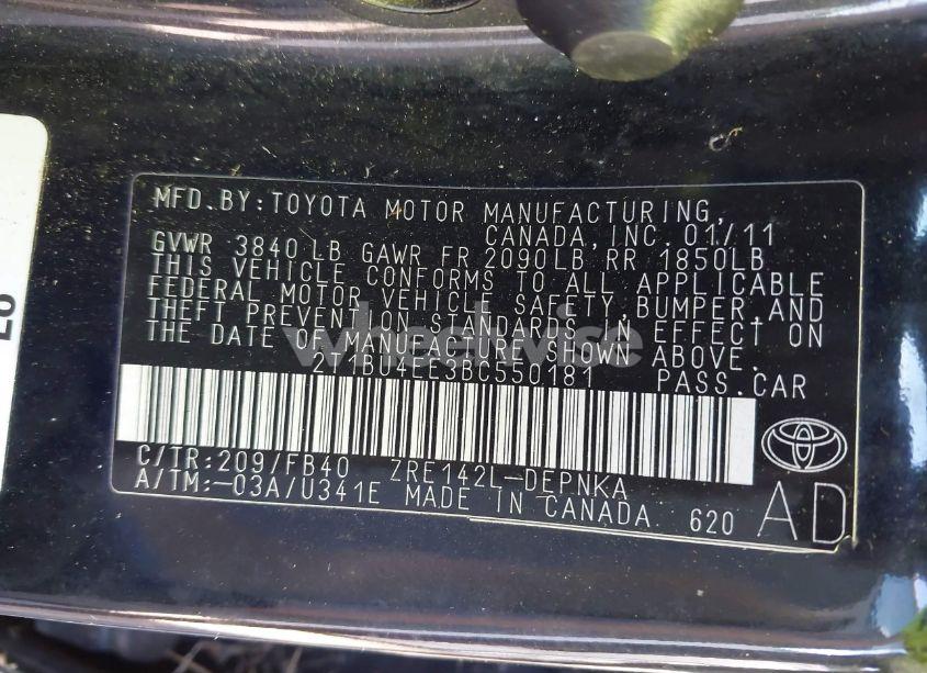 Photo 9 of 2011 Toyota Corolla LE (VIN 2T1BU4EE3BC550181)