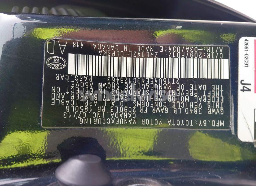 Photo 9 of 2013 Toyota Corolla S (VIN 2T1BU4EE4DC126463)