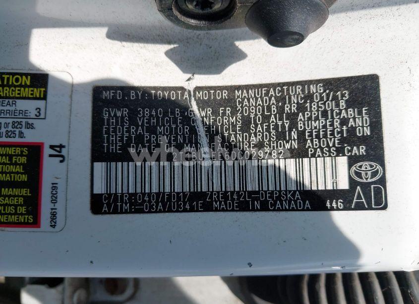 Photo 9 of 2013 Toyota Corolla S (VIN 2T1BU4EE6DC029782)