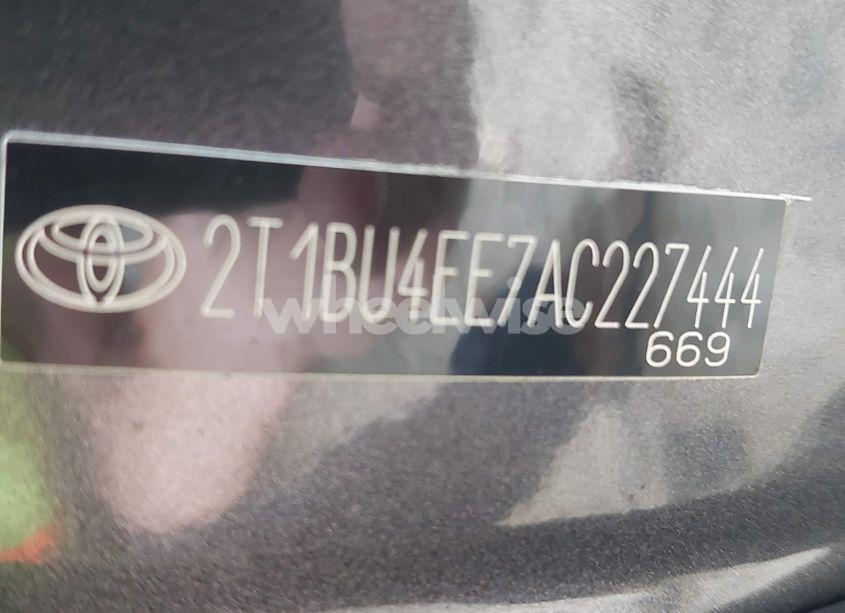 Photo 9 of 2010 Toyota Corolla S (VIN 2T1BU4EE7AC227444)