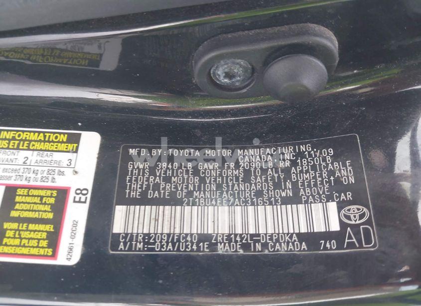 Photo 9 of 2010 Toyota Corolla LE (VIN 2T1BU4EE7AC316513)