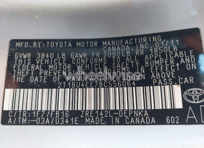 Photo 9 of 2011 Toyota Corolla LE (VIN 2T1BU4EE7BC556064)