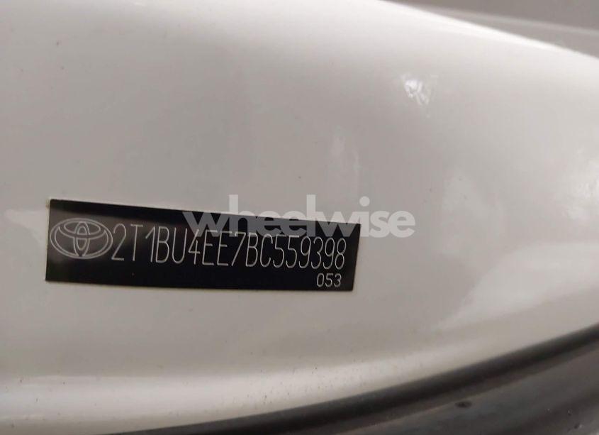 Photo 9 of 2011 Toyota Corolla LE (VIN 2T1BU4EE7BC559398)