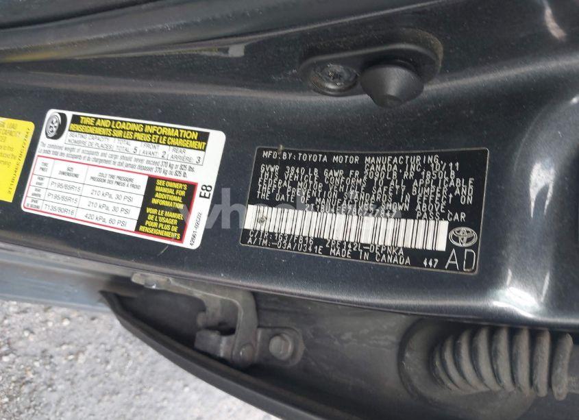 Photo 9 of 2011 Toyota Corolla LE (VIN 2T1BU4EE7BC727847)