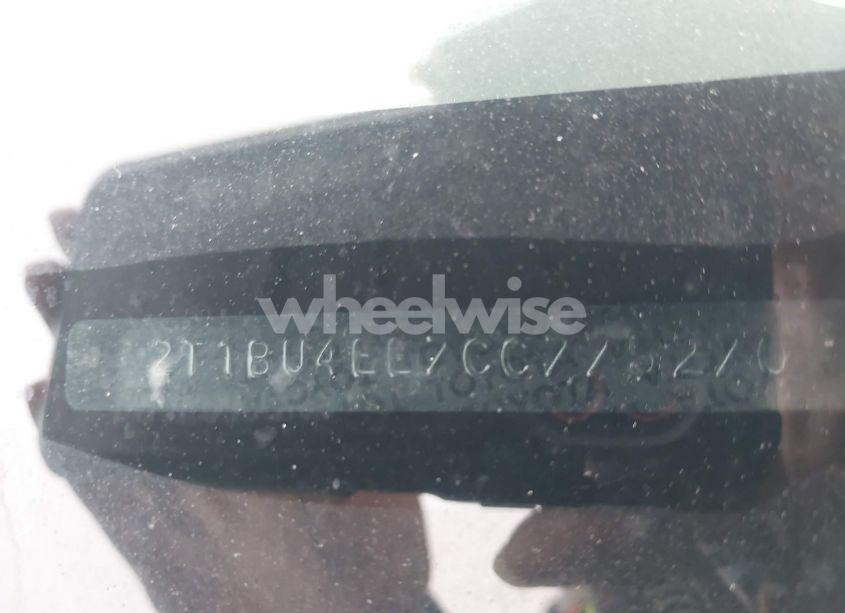 Photo 9 of 2012 Toyota Corolla LE (VIN 2T1BU4EE7CC775270)