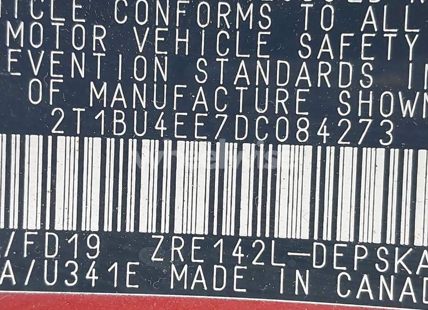 Photo 9 of 2013 Toyota Corolla S SPECIAL EDITION (VIN 2T1BU4EE7DC084273)