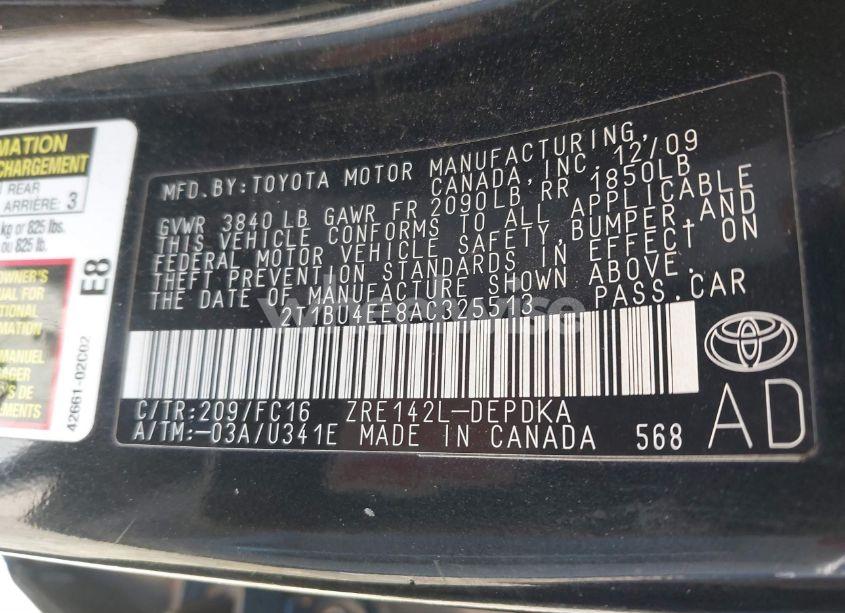 Photo 9 of 2010 Toyota Corolla LE (VIN 2T1BU4EE8AC325513)