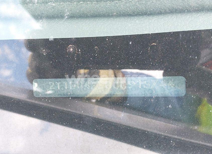 Photo 9 of 2012 Toyota Corolla LE (VIN 2T1BU4EE8CC918744)