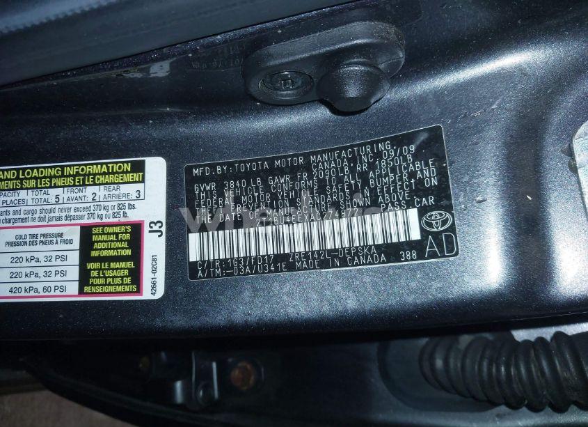 Photo 9 of 2010 Toyota Corolla S (VIN 2T1BU4EEXAC274872)