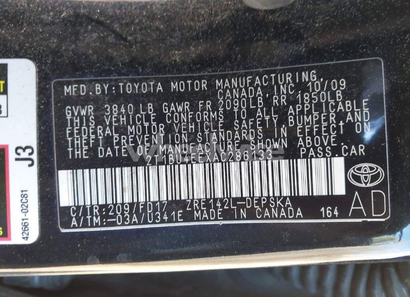 Photo 9 of 2010 Toyota Corolla S (VIN 2T1BU4EEXAC286133)