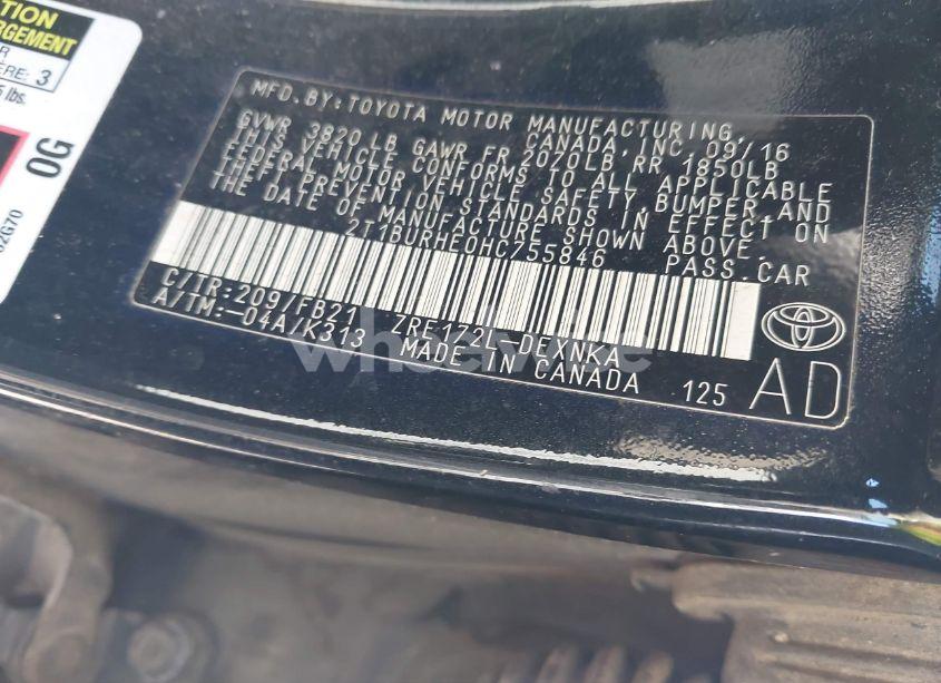 Photo 9 of 2017 Toyota Corolla LE (VIN 2T1BURHE0HC755846)