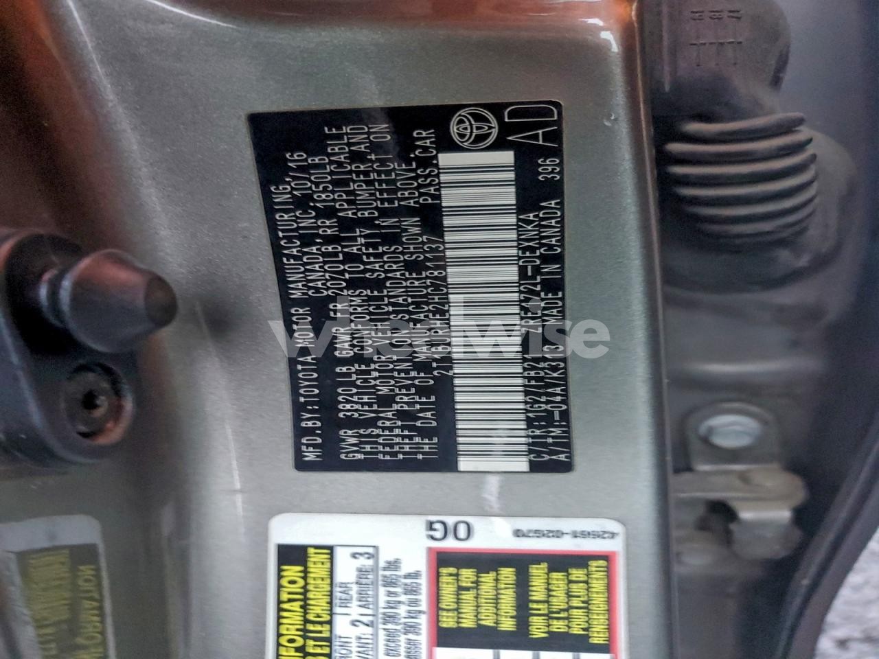 Photo 12 of 2017 TOYOTA COROLLA L (VIN 2T1BURHE2HC781137)