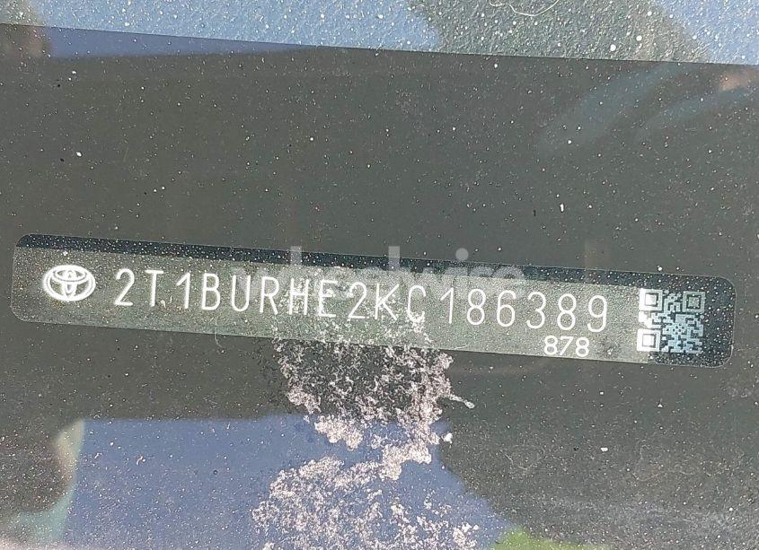 Photo 9 of 2019 Toyota Corolla LE (VIN 2T1BURHE2KC186389)