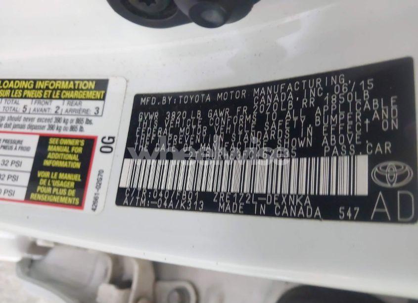 Photo 9 of 2015 Toyota Corolla LE (VIN 2T1BURHE3FC462035)