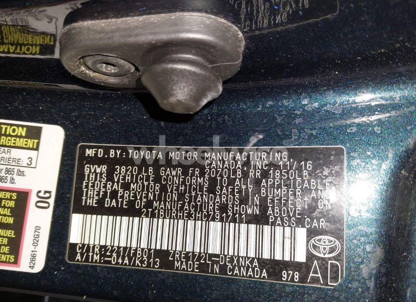 Photo 9 of 2017 Toyota Corolla LE (VIN 2T1BURHE3HC791711)