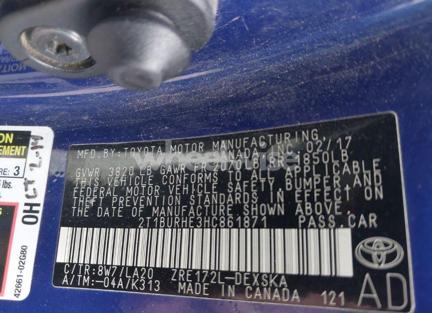 Photo 9 of 2017 Toyota Corolla XSE (VIN 2T1BURHE3HC861871)