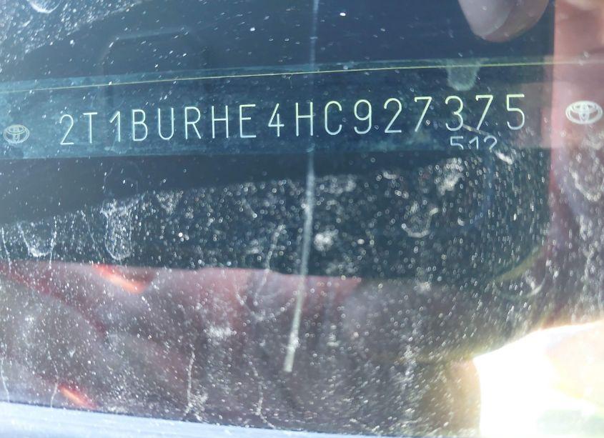 Photo 9 of 2017 Toyota Corolla LE (VIN 2T1BURHE4HC927375)