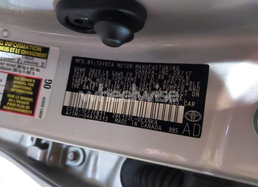 Photo 9 of 2017 Toyota Corolla LE (VIN 2T1BURHE4HC957900)