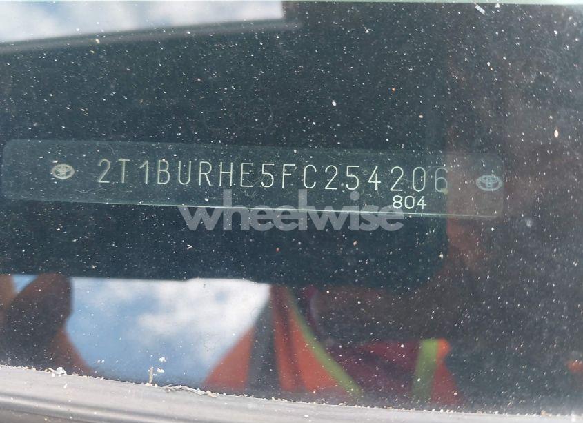 Photo 9 of 2015 Toyota Corolla LE (VIN 2T1BURHE5FC254206)