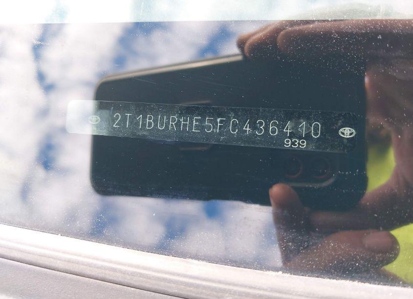 Photo 9 of 2015 Toyota Corolla LE (VIN 2T1BURHE5FC436410)
