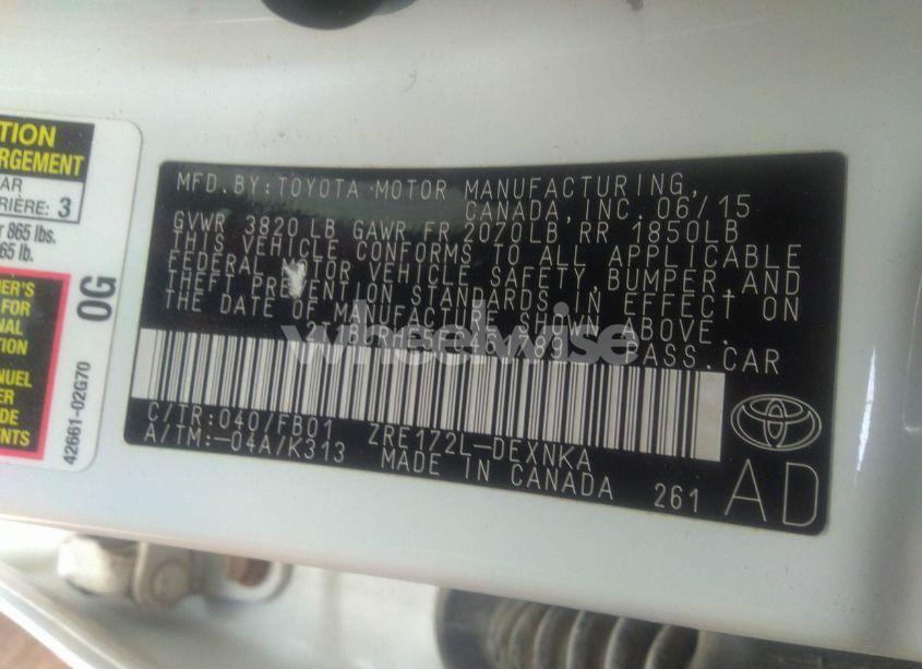 Photo 9 of 2015 Toyota Corolla LE (VIN 2T1BURHE5FC461789)