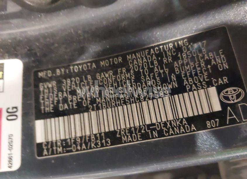 Photo 9 of 2017 Toyota Corolla LE (VIN 2T1BURHE5HC827589)